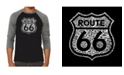 LA Pop Art Get Your Kicks on Route 66 Men's Raglan Word Art T-shirt